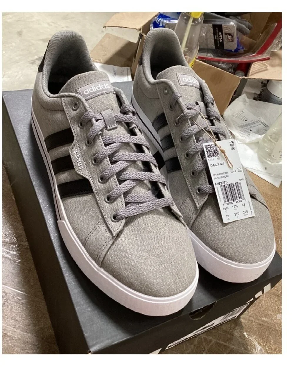 Adidas Daily 3.0 FW3270 Grey Black Low Top Skate Sneakers